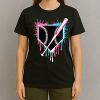 Sport Team Cool B.A.S.E.B.A.L.L Home Plate Drip With Sprinkles Drip T-Shirt