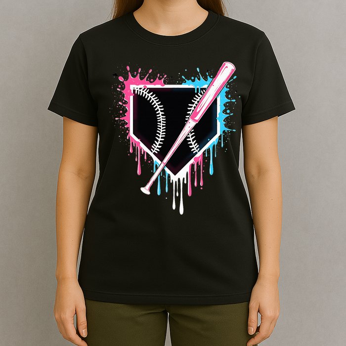 Sport Team Cool B.A.S.E.B.A.L.L Home Plate Drip With Sprinkles Drip T-Shirt