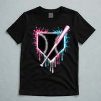 Sport Team Cool B.A.S.E.B.A.L.L Home Plate Drip With Sprinkles Drip T-Shirt