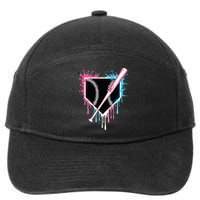 Sport Team Cool B.A.S.E.B.A.L.L Home Plate Drip With Sprinkles Drip 7-Panel Snapback Hat