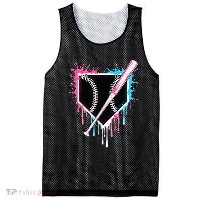 Sport Team Cool B.A.S.E.B.A.L.L Home Plate Drip With Sprinkles Drip Mesh Reversible Basketball Jersey Tank