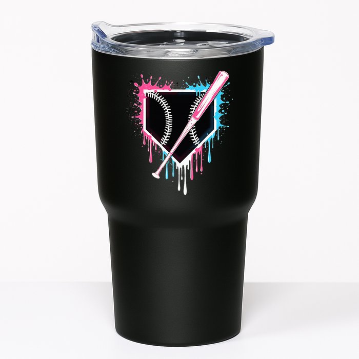Sport Team Cool B.A.S.E.B.A.L.L Home Plate Drip With Sprinkles Drip Tumbler