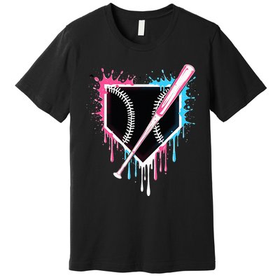 Sport Team Cool B.A.S.E.B.A.L.L Home Plate Drip With Sprinkles Drip Premium T-Shirt