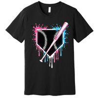 Sport Team Cool B.A.S.E.B.A.L.L Home Plate Drip With Sprinkles Drip Premium T-Shirt