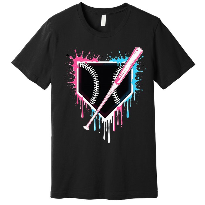 Sport Team Cool B.A.S.E.B.A.L.L Home Plate Drip With Sprinkles Drip Premium T-Shirt
