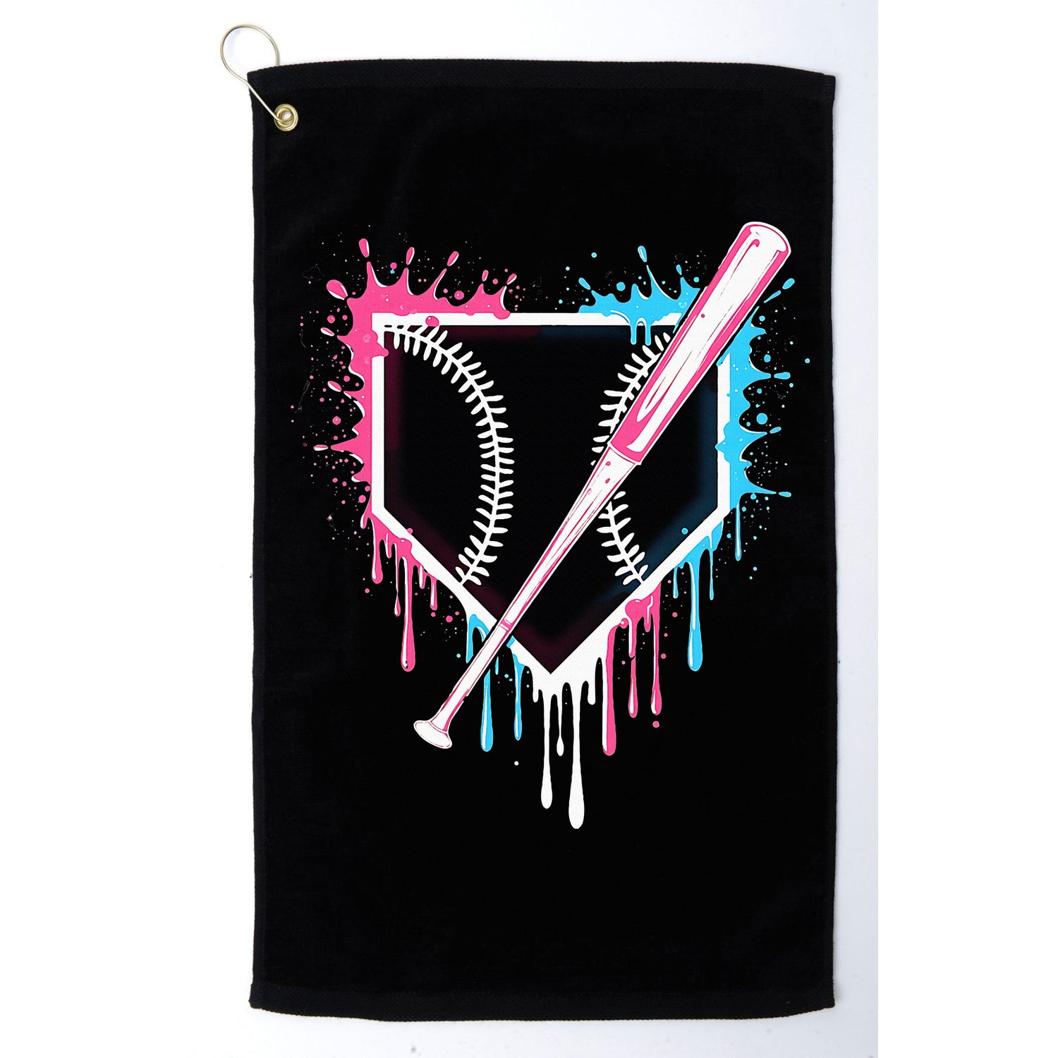 Sport Team Cool B.A.S.E.B.A.L.L Home Plate Drip With Sprinkles Drip Golf Towel