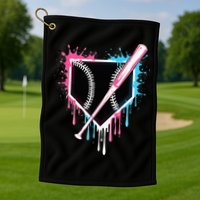 Sport Team Cool B.A.S.E.B.A.L.L Home Plate Drip With Sprinkles Drip Golf Towel