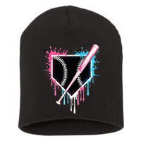 Sport Team Cool B.A.S.E.B.A.L.L Home Plate Drip With Sprinkles Drip Short Acrylic Beanie