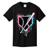 Sport Team Cool B.A.S.E.B.A.L.L Home Plate Drip With Sprinkles Drip Kids T-Shirt