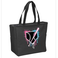 Sport Team Cool B.A.S.E.B.A.L.L Home Plate Drip With Sprinkles Drip Zip Tote Bag