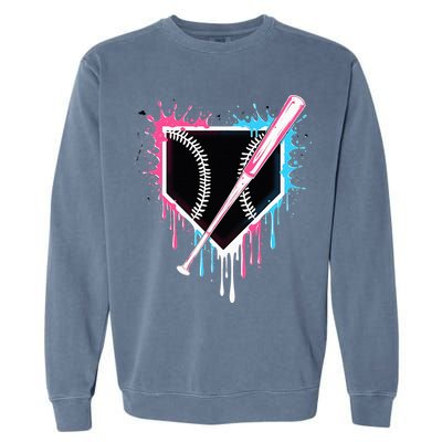 Sport Team Cool B.A.S.E.B.A.L.L Home Plate Drip With Sprinkles Drip Garment-Dyed Sweatshirt