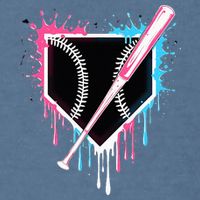 Sport Team Cool B.A.S.E.B.A.L.L Home Plate Drip With Sprinkles Drip Garment-Dyed Sweatshirt