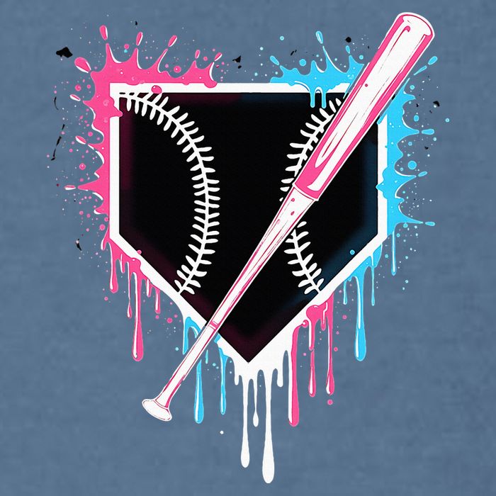 Sport Team Cool B.A.S.E.B.A.L.L Home Plate Drip With Sprinkles Drip Garment-Dyed Sweatshirt