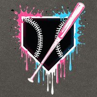 Sport Team Cool B.A.S.E.B.A.L.L Home Plate Drip With Sprinkles Drip Cotton Canvas Backpack