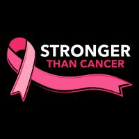 Stronger Than Cancer Pink Ribbon Zip Tote Bag