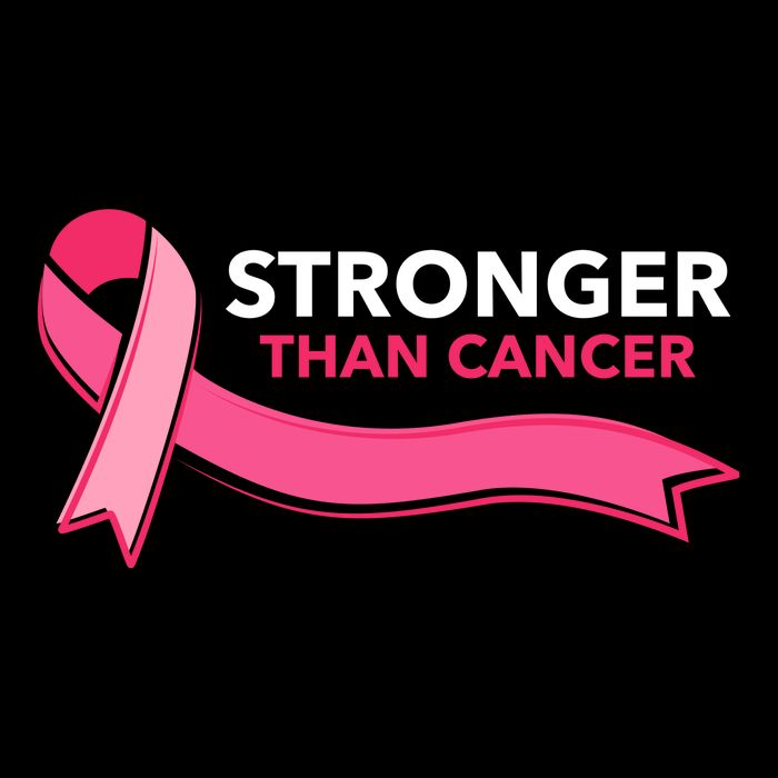 Stronger Than Cancer Pink Ribbon Zip Tote Bag