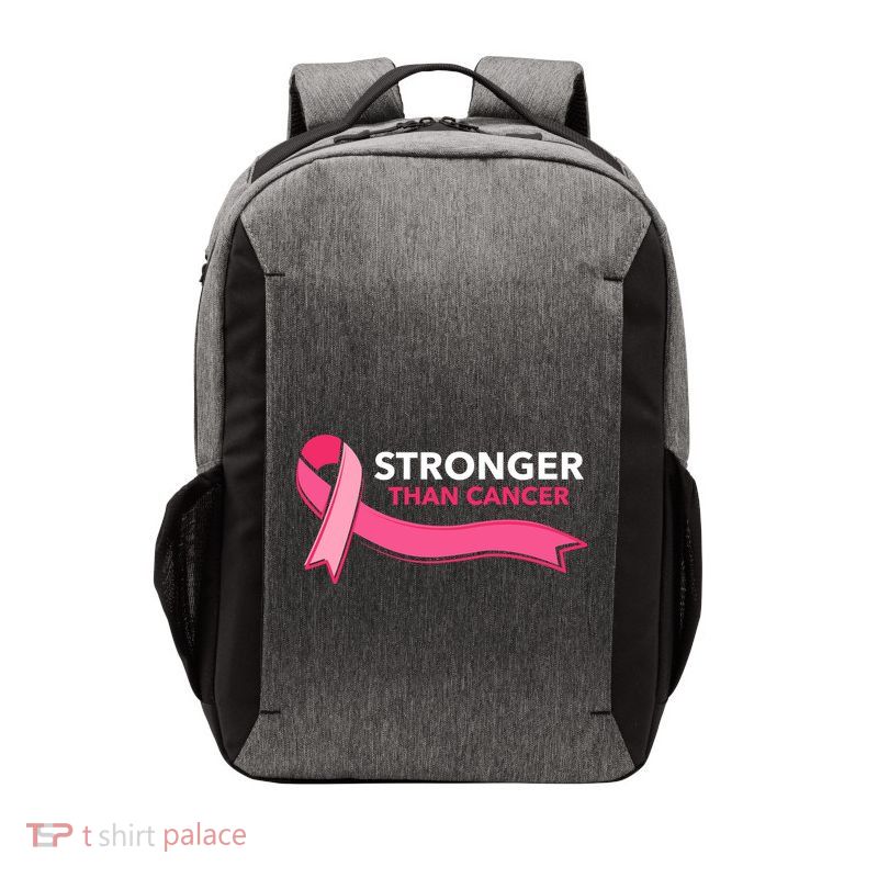 Stronger Than Cancer Pink Ribbon Vector Backpack