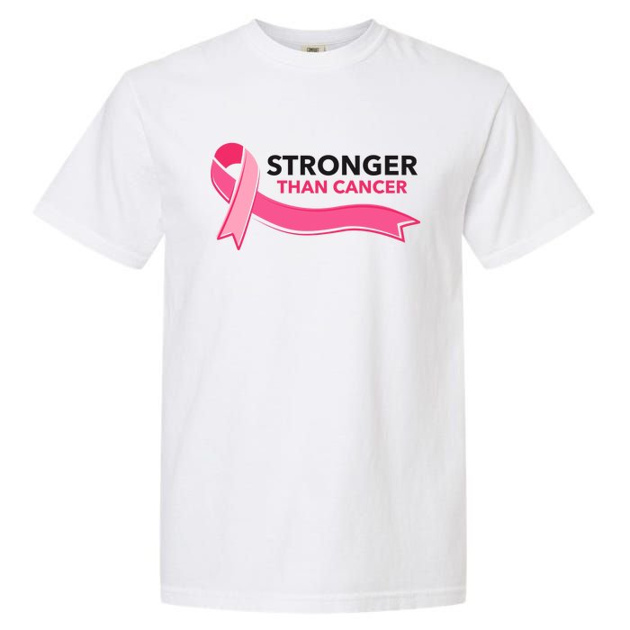 Stronger Than Cancer Pink Ribbon Garment-Dyed Heavyweight T-Shirt