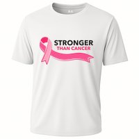 Stronger Than Cancer Pink Ribbon Cooling Performance Crew T-Shirt