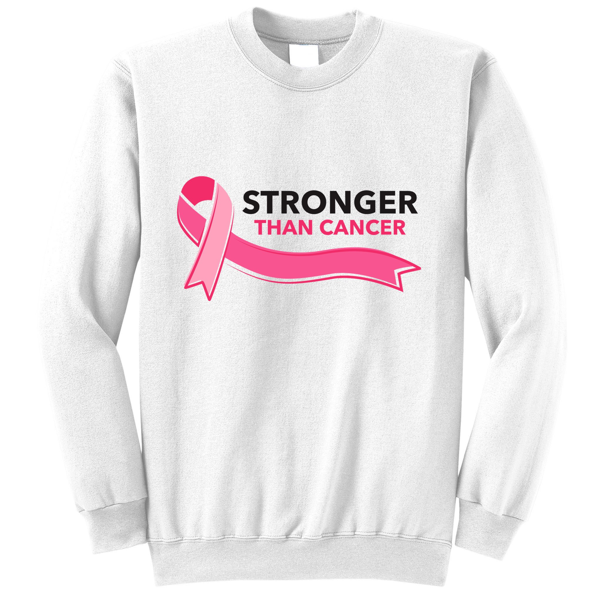 Stronger Than Cancer Pink Ribbon Sweatshirt