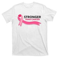 Stronger Than Cancer Pink Ribbon T-Shirt