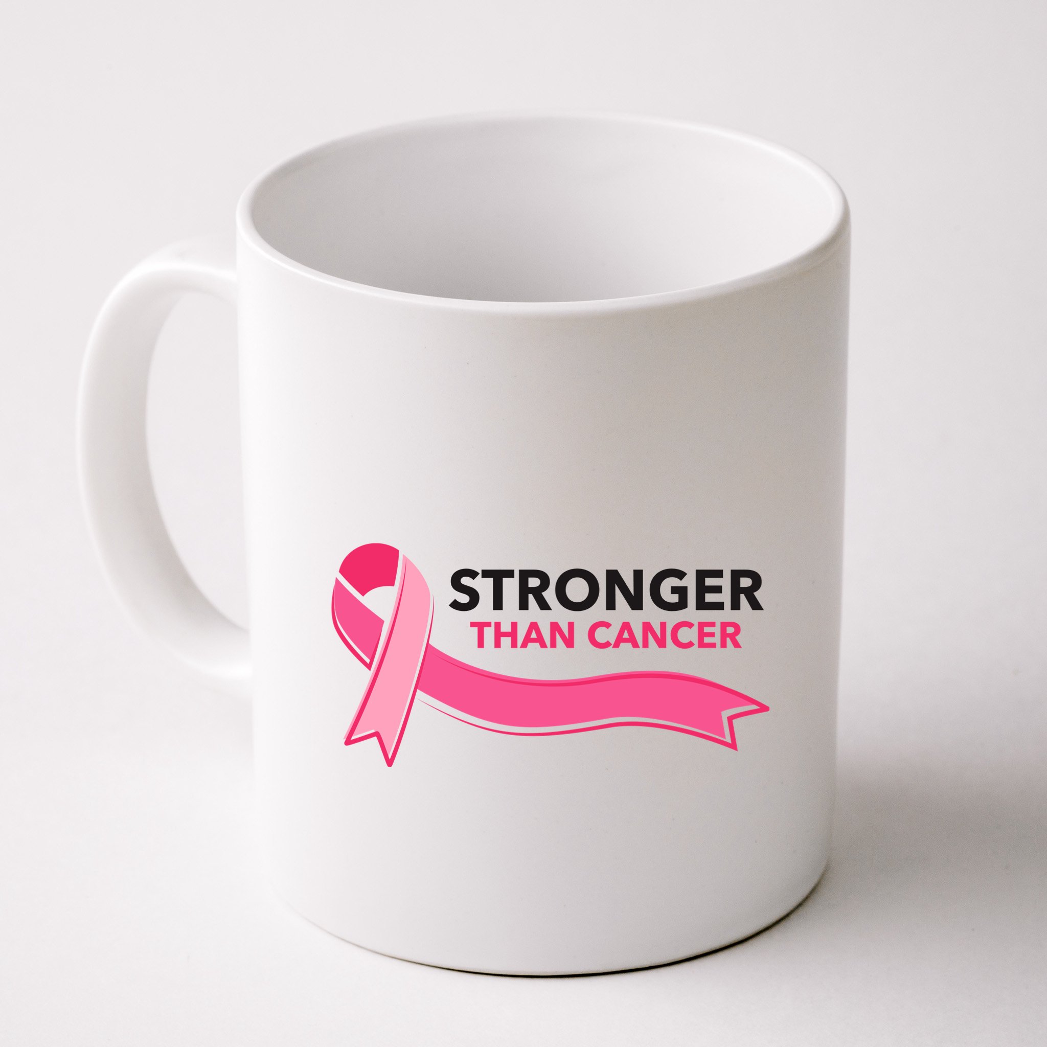 Stronger Than Cancer Pink Ribbon Mug