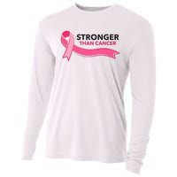 Stronger Than Cancer Pink Ribbon Cooling Performance Long Sleeve Crew