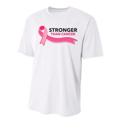 Stronger Than Cancer Pink Ribbon Performance Sprint T-Shirt