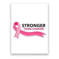 Stronger Than Cancer Pink Ribbon Poster