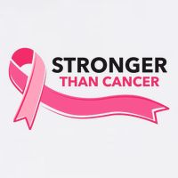 Stronger Than Cancer Pink Ribbon Poster