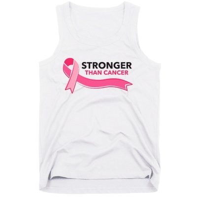 Stronger Than Cancer Pink Ribbon Tank Top