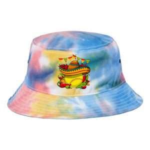 Softball Team Cinco De Mayo Tacos And Softball Tie Dye Newport Bucket Hat