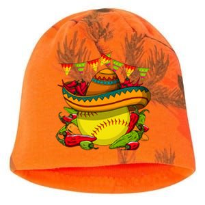 Softball Team Cinco De Mayo Tacos And Softball Kati - Camo Knit Beanie