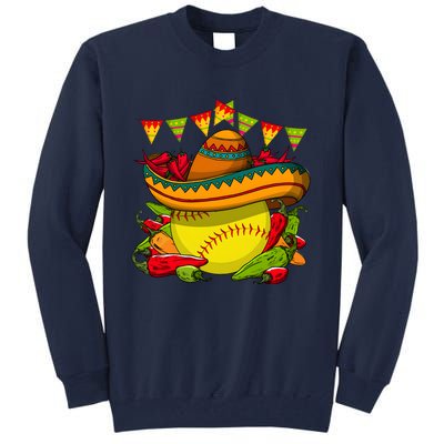 Softball Team Cinco De Mayo Tacos And Softball Tall Sweatshirt