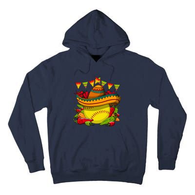 Softball Team Cinco De Mayo Tacos And Softball Tall Hoodie