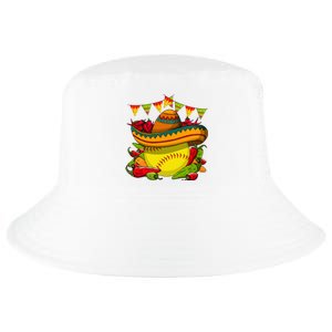 Softball Team Cinco De Mayo Tacos And Softball Cool Comfort Performance Bucket Hat