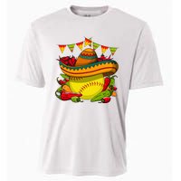 Softball Team Cinco De Mayo Tacos And Softball Cooling Performance Crew T-Shirt