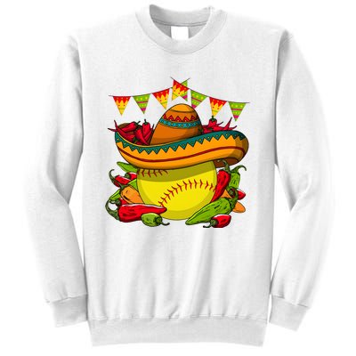 Softball Team Cinco De Mayo Tacos And Softball Sweatshirt