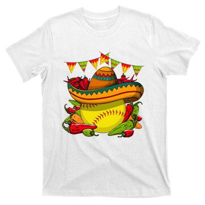 Softball Team Cinco De Mayo Tacos And Softball T-Shirt