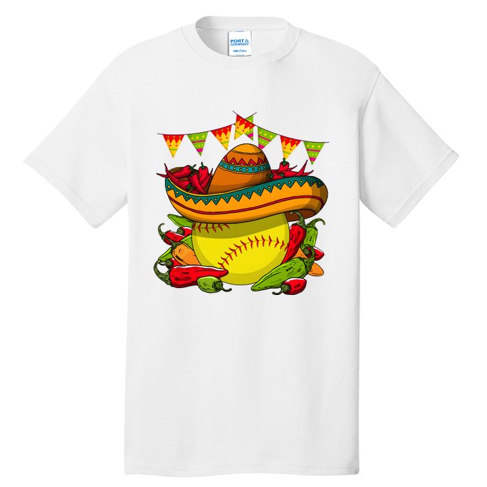 Softball Team Cinco De Mayo Tacos And Softball Tall T-Shirt