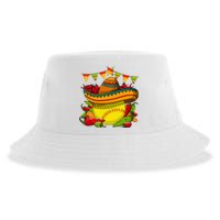 Softball Team Cinco De Mayo Tacos And Softball Sustainable Bucket Hat