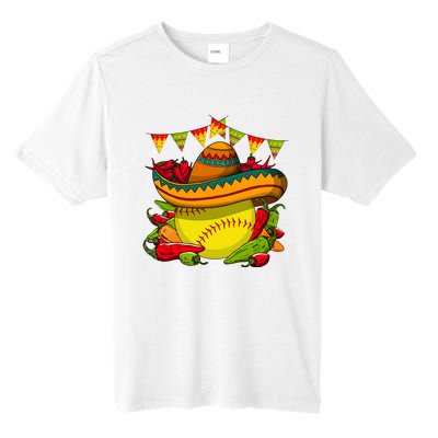 Softball Team Cinco De Mayo Tacos And Softball Tall Fusion ChromaSoft Performance T-Shirt