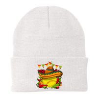 Softball Team Cinco De Mayo Tacos And Softball Knit Cap Winter Beanie