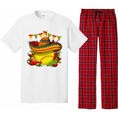 Softball Team Cinco De Mayo Tacos And Softball Pajama Set