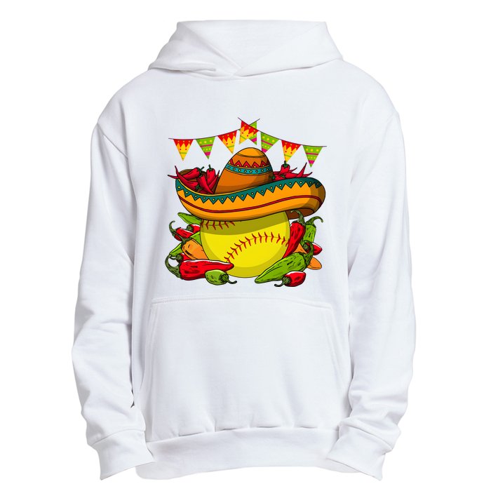 Softball Team Cinco De Mayo Tacos And Softball Urban Pullover Hoodie