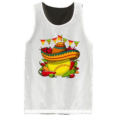 Softball Team Cinco De Mayo Tacos And Softball Mesh Reversible Basketball Jersey Tank