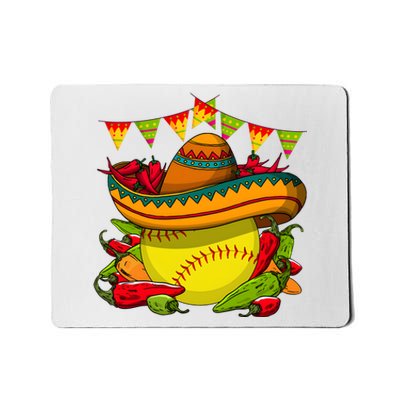 Softball Team Cinco De Mayo Tacos And Softball Mousepad