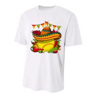 Softball Team Cinco De Mayo Tacos And Softball Performance Sprint T-Shirt