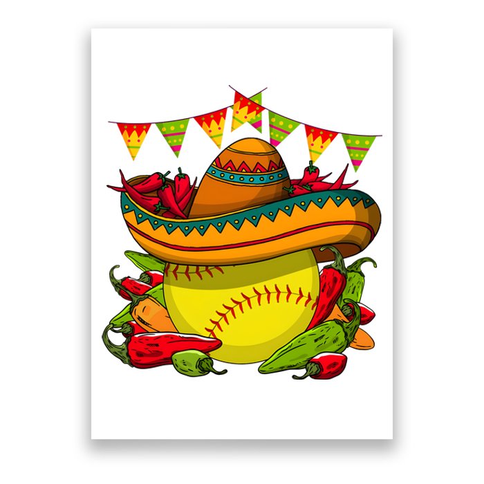 Softball Team Cinco De Mayo Tacos And Softball Poster