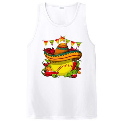 Softball Team Cinco De Mayo Tacos And Softball PosiCharge Competitor Tank